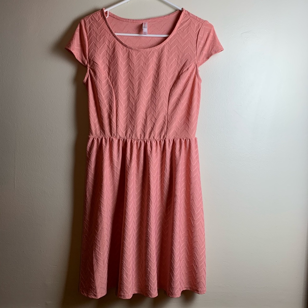xhilaration Pink Textuted Stretch Dress Junior M